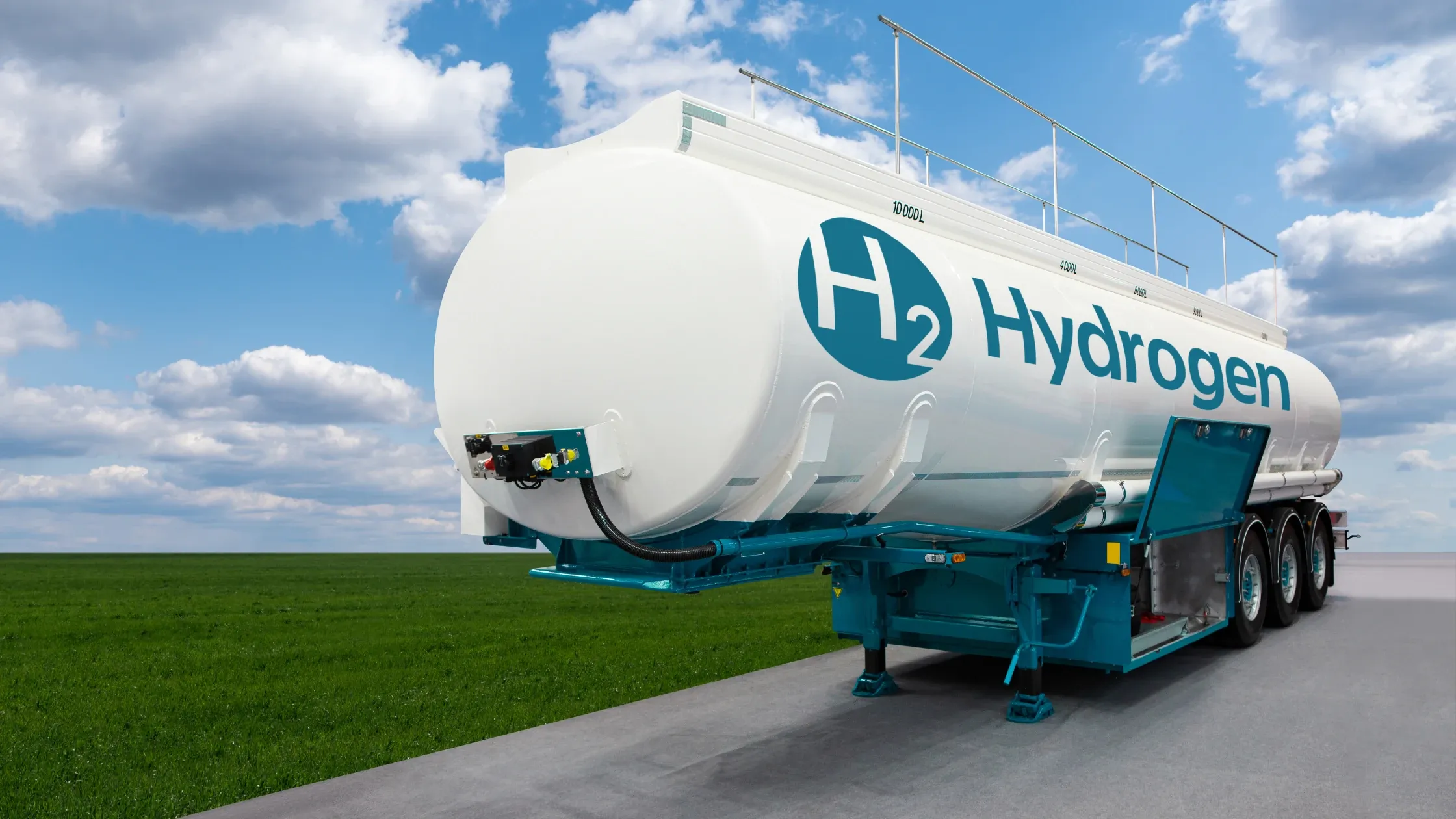 Image of a hydrogen tanker truck